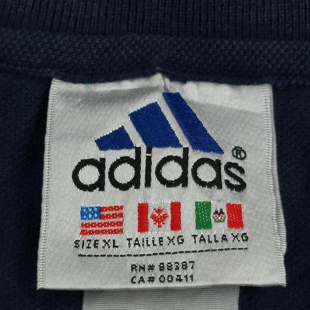 Adidas Polo Shirt - XL Navy Cotton - Image 3