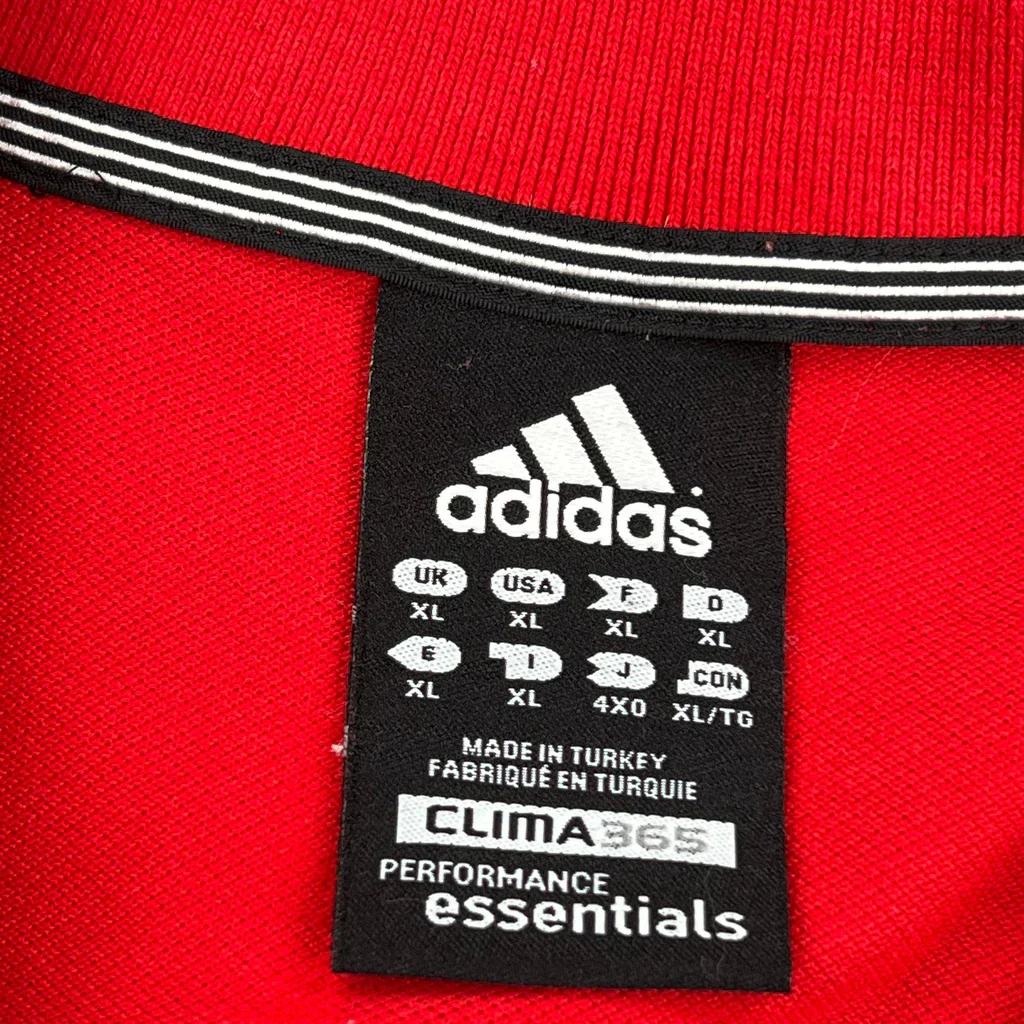 Adidas Polo Shirt - XL Red Polyester - Image 3