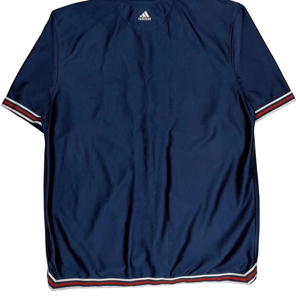 Adidas Spellout Shirt - Medium Blue Polyester - Image 6