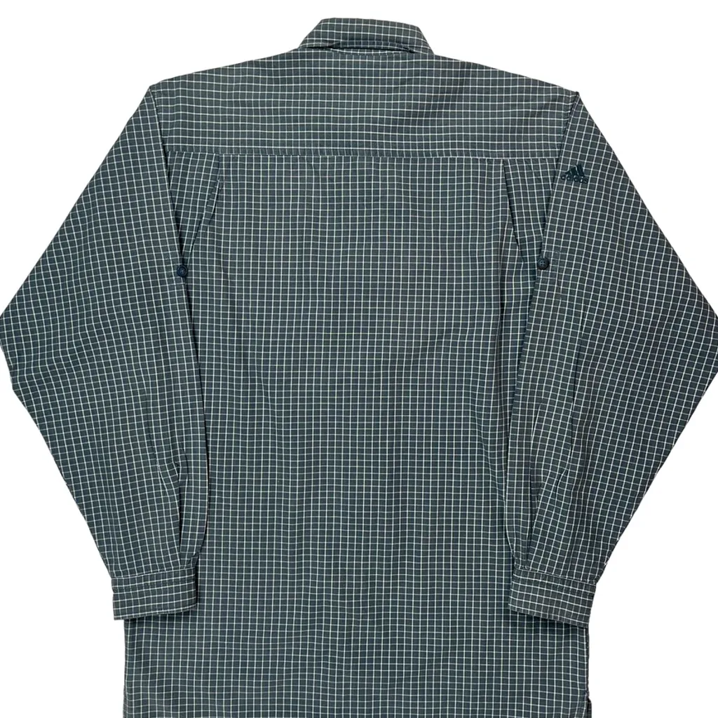 Adidas Checked Shirt - Large Green Cotton - Image 8