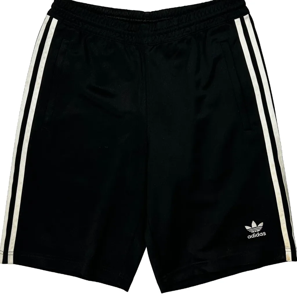 Adidas Striped Sport Shorts - Small Black Polyester - Image 5