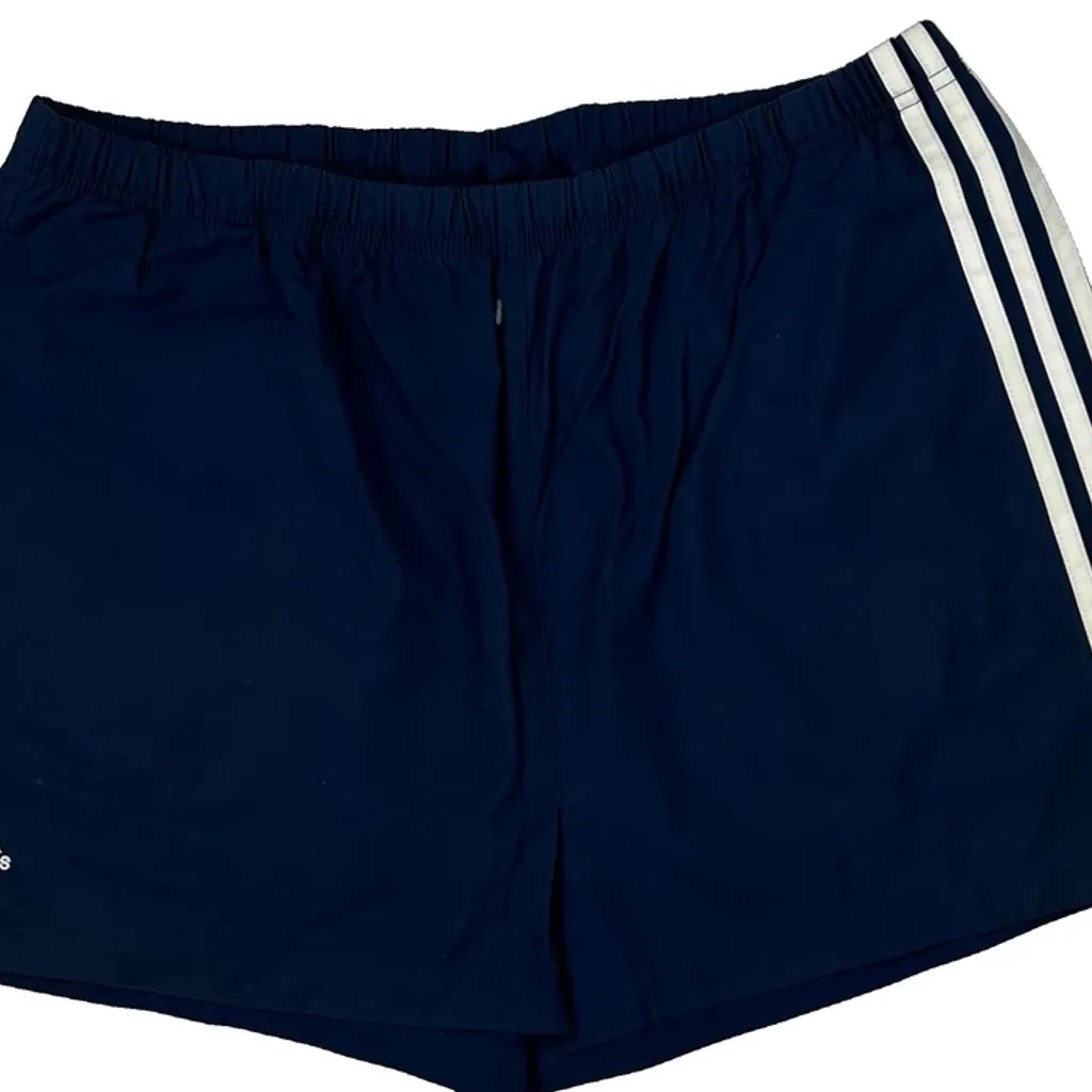 Adidas Striped Sport Shorts - Large Blue Polyester - Image 5