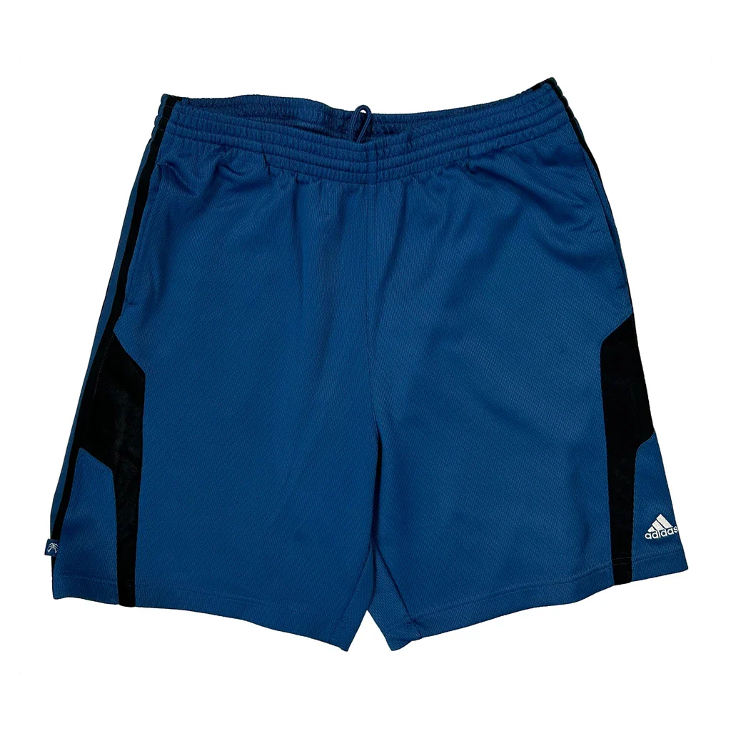 Adidas Sport Shorts - Large Blue Polyester