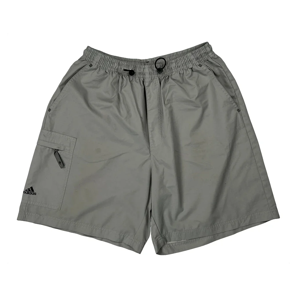 Adidas Sport Shorts - Large Grey Polyester