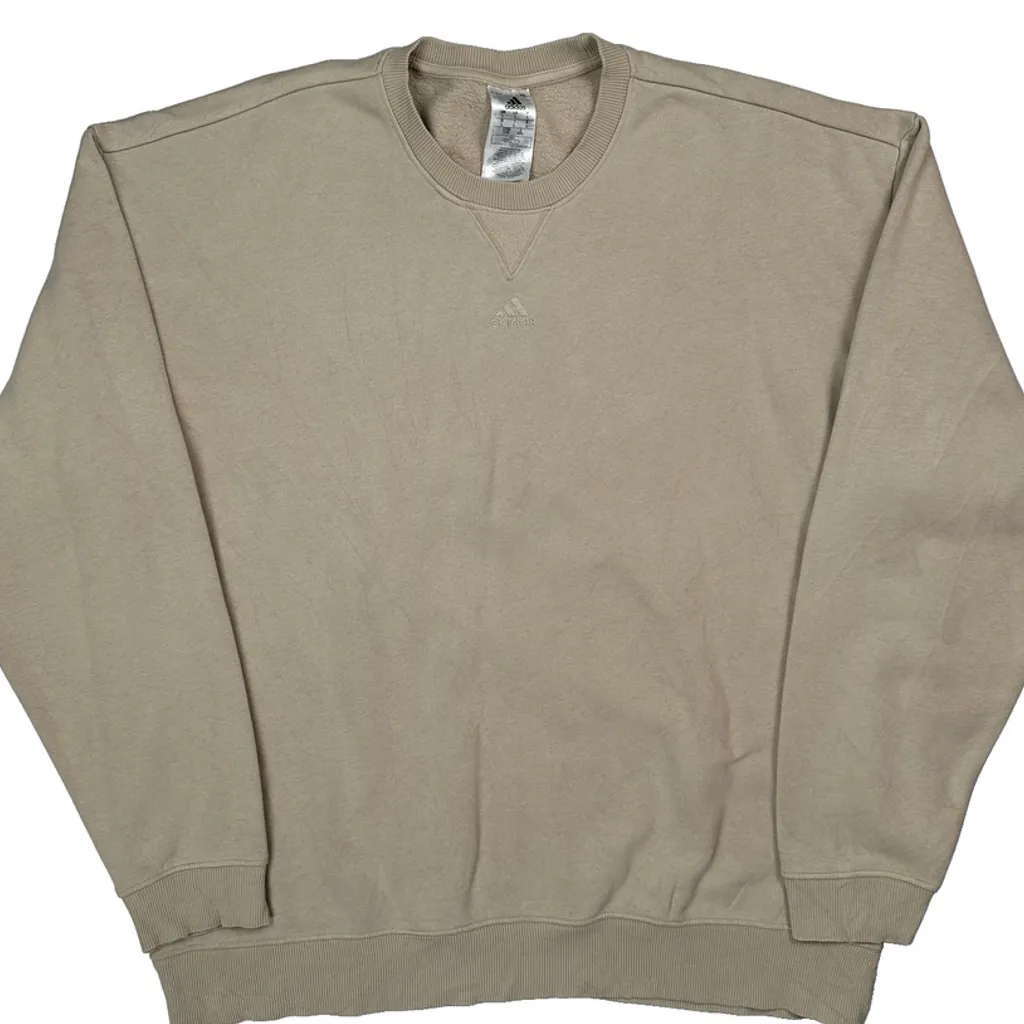 Adidas Sweatshirt - Large Beige Cotton - Image 4