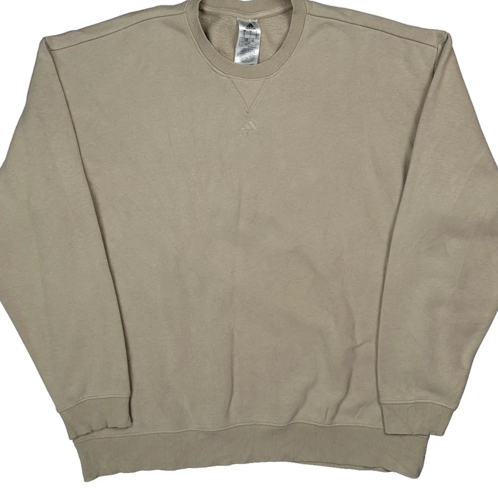 Adidas Sweatshirt - Large Beige Cotton - Image 5