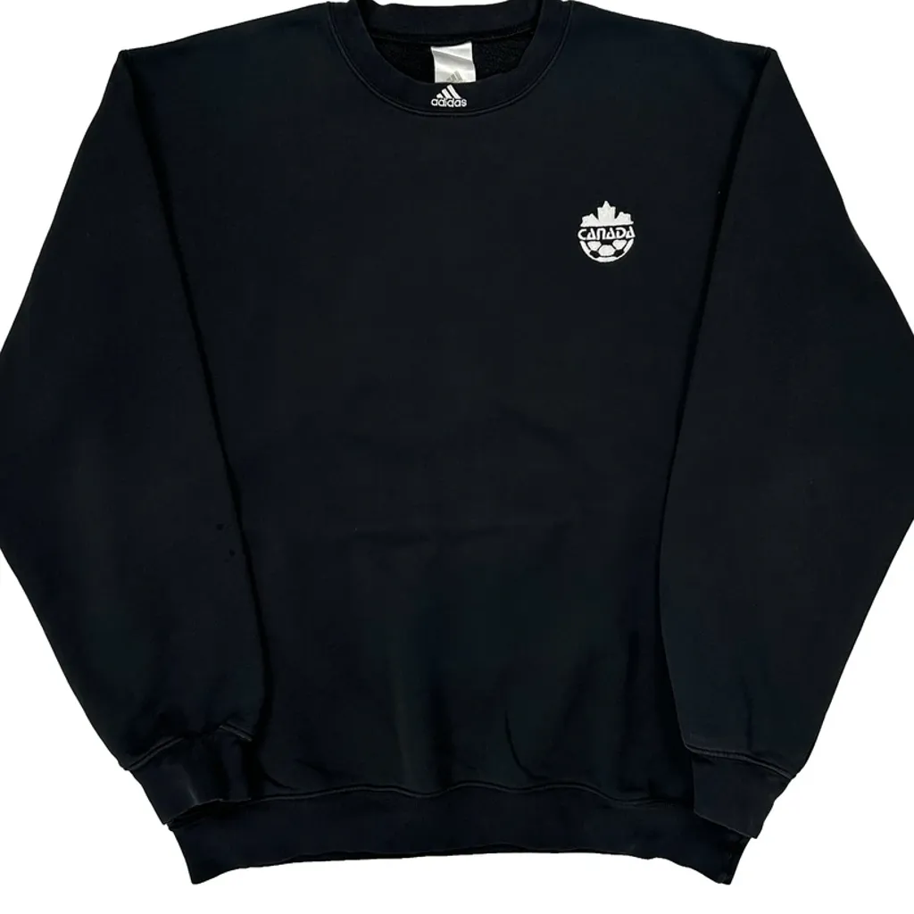 Adidas Sweatshirt - Medium Black Polyester - Image 5
