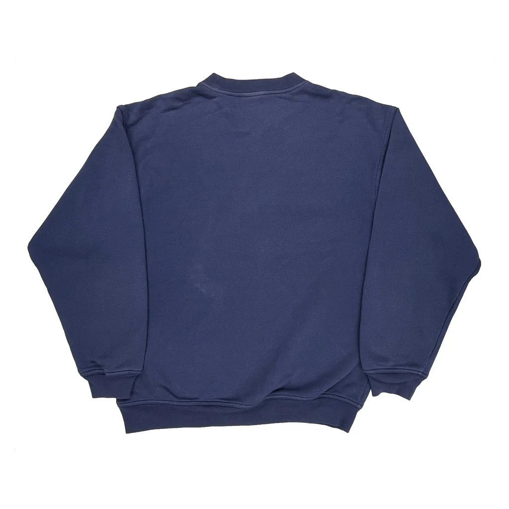 Adidas Sweatshirt - Large Blue Cotton - Image 2