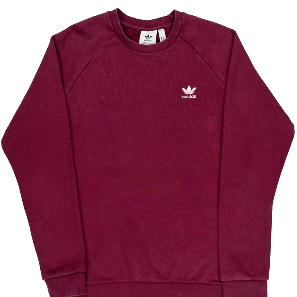 Adidas Sweatshirt - Medium Burgundy Cotton - Image 4