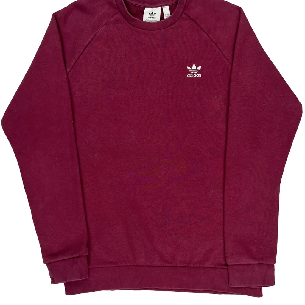 Adidas Sweatshirt - Medium Burgundy Cotton - Image 5