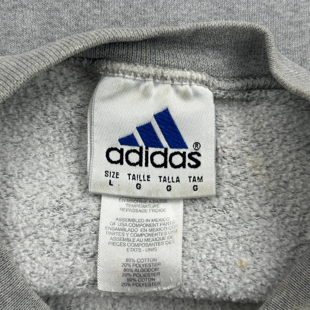 Adidas Sweatshirt - Large Gray Cotton - Image 3