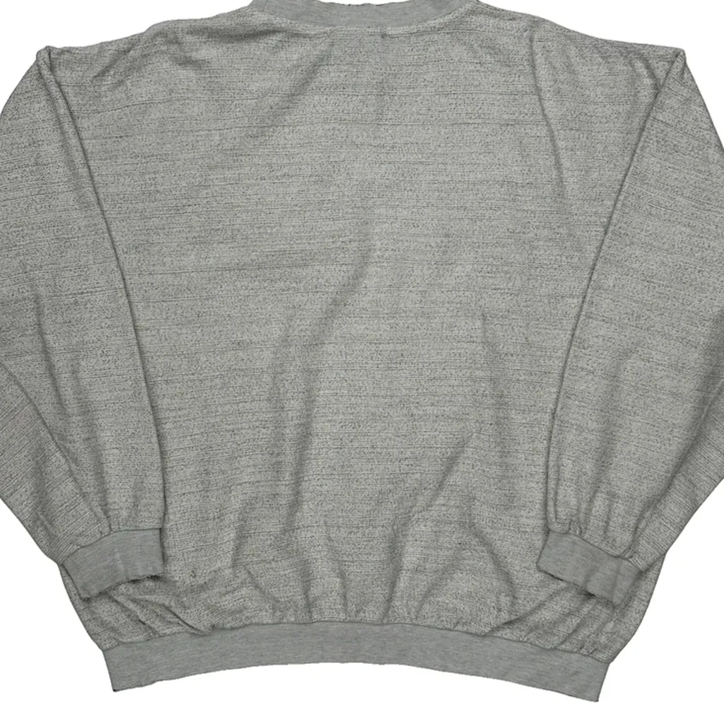 Adidas Spellout Sweatshirt - XL Grey Cotton - Image 7