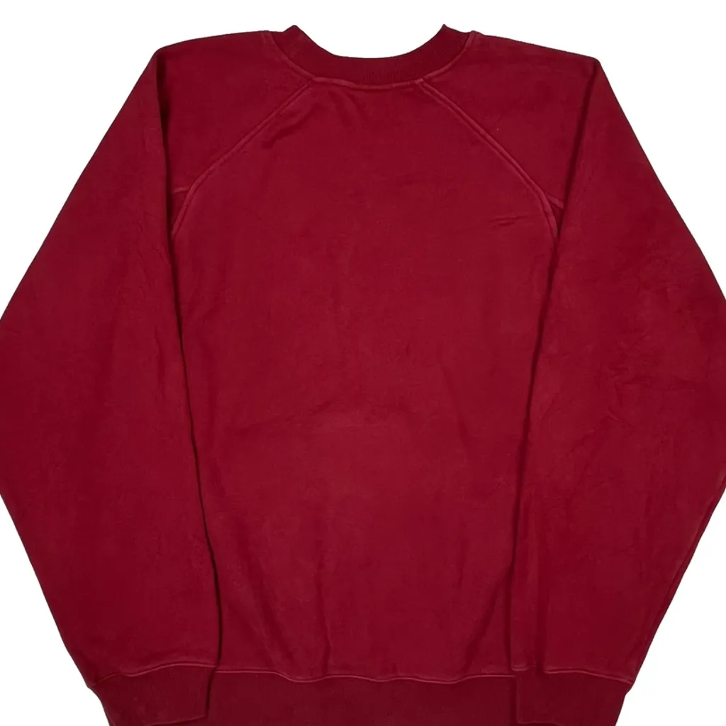 Adidas Raglan Graphic Sweatshirt - XL Red Cotton - Image 7