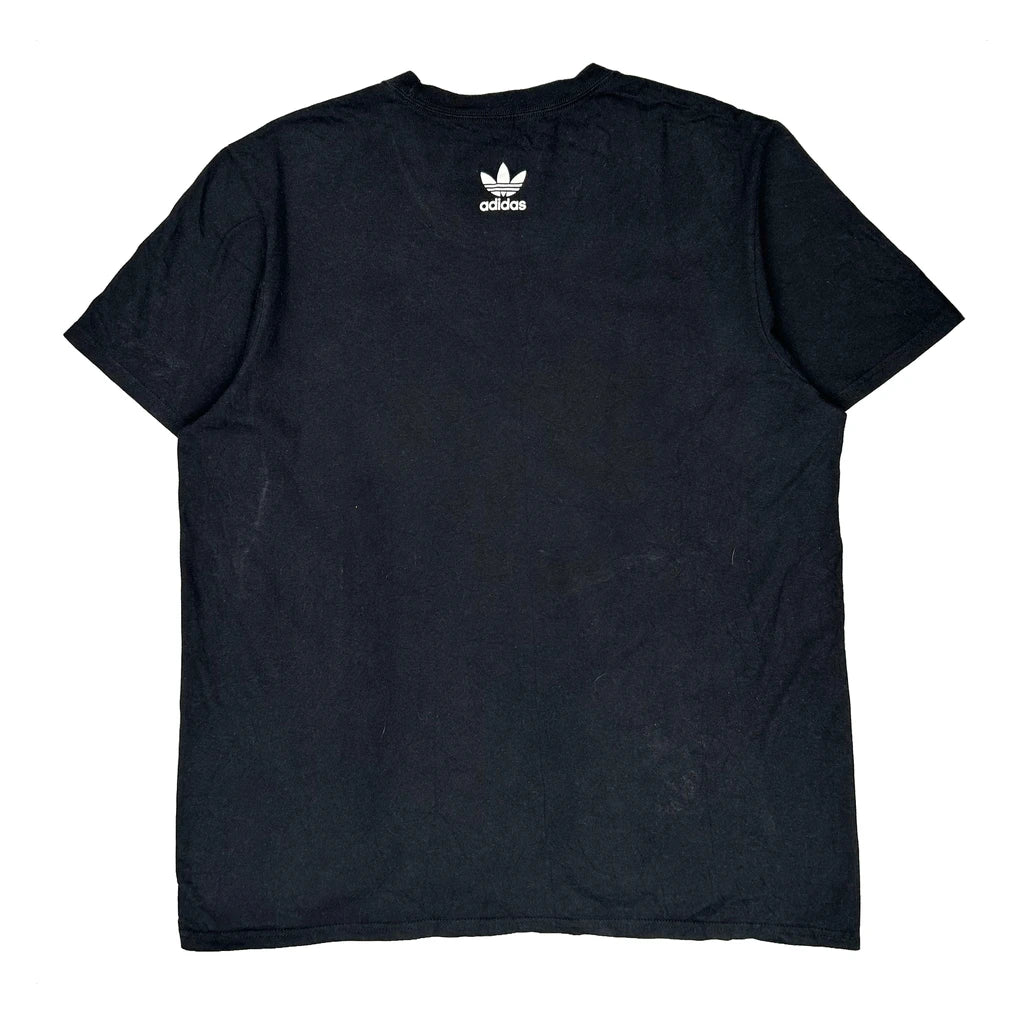 Adidas Graphic T-Shirt - XL Black Cotton - Image 2