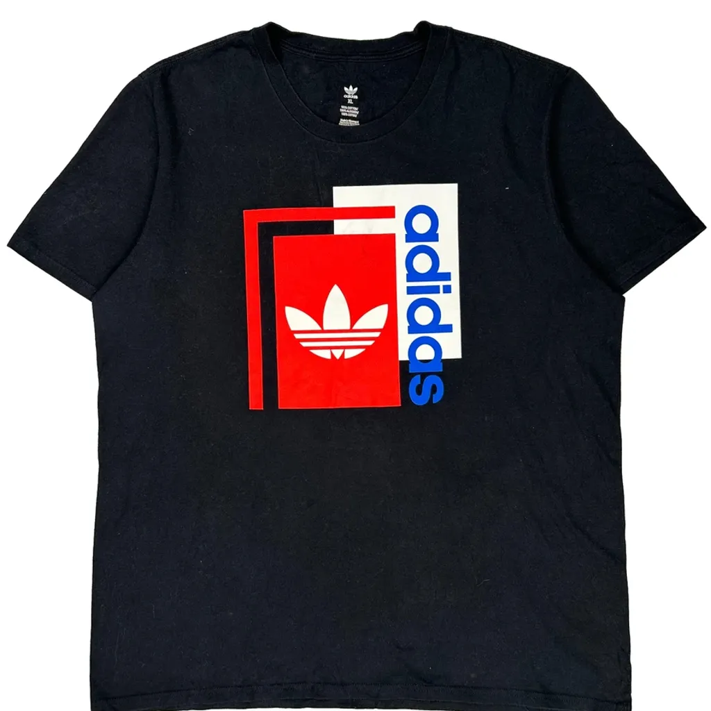 Adidas Graphic T-Shirt - XL Black Cotton - Image 5