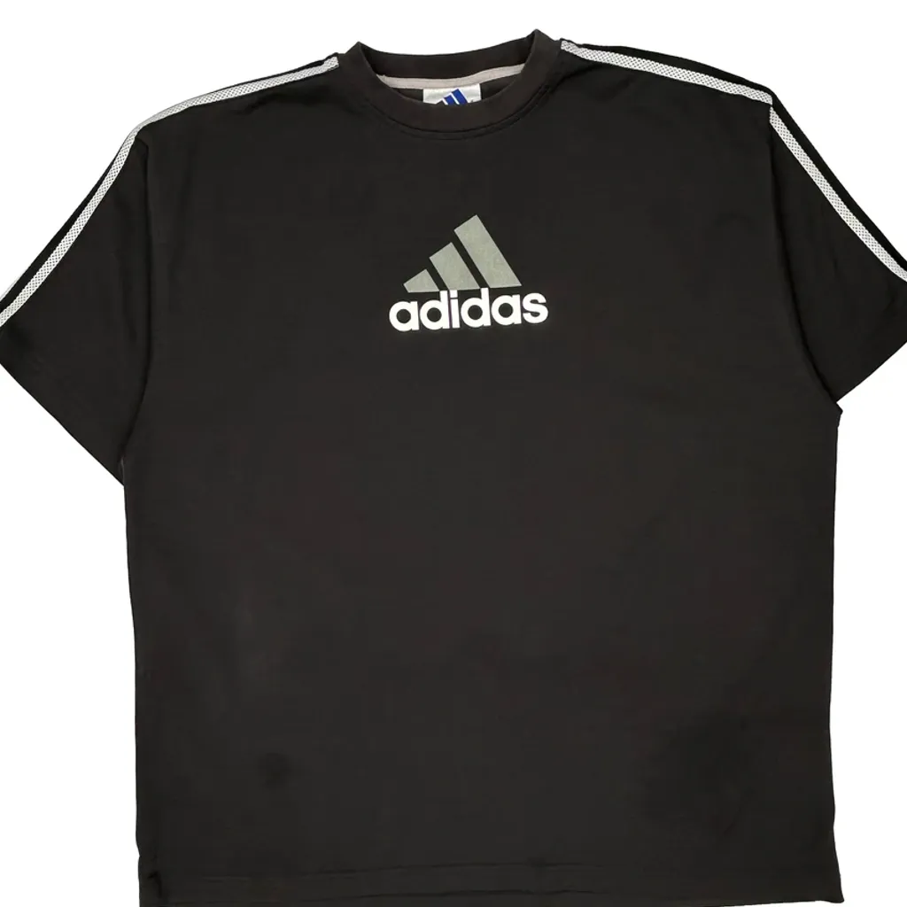 Adidas T-Shirt - XL Black Cotton Blend - Image 4
