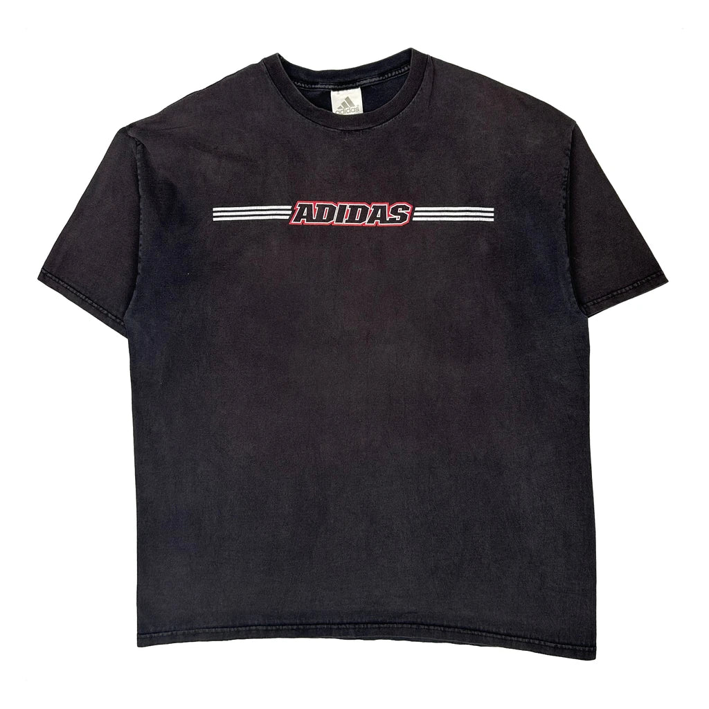 Adidas Spellout T-Shirt - XL Black Cotton