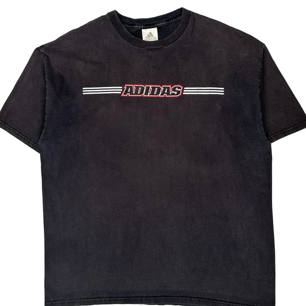 Adidas Spellout T-Shirt - XL Black Cotton - Image 4