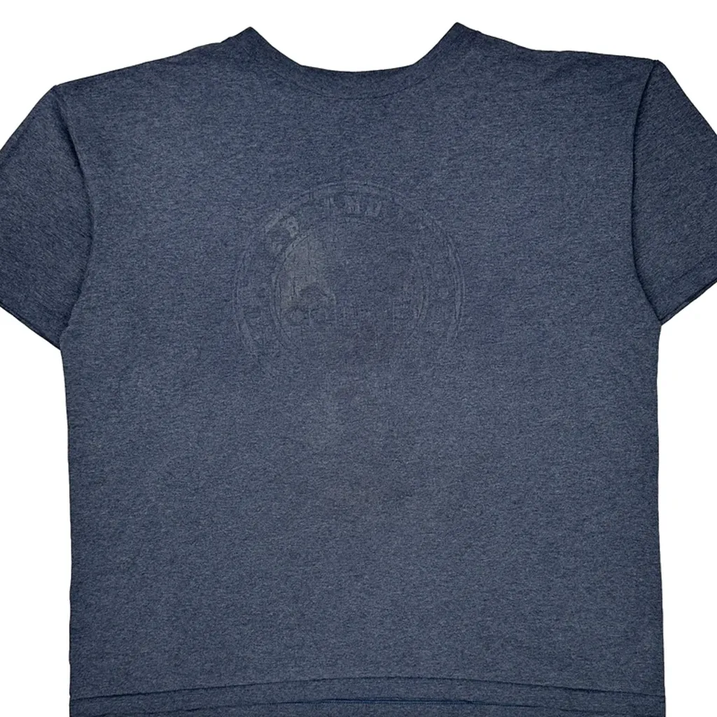 Adidas Single Stitch T-Shirt - Large Blue Cotton - Image 5