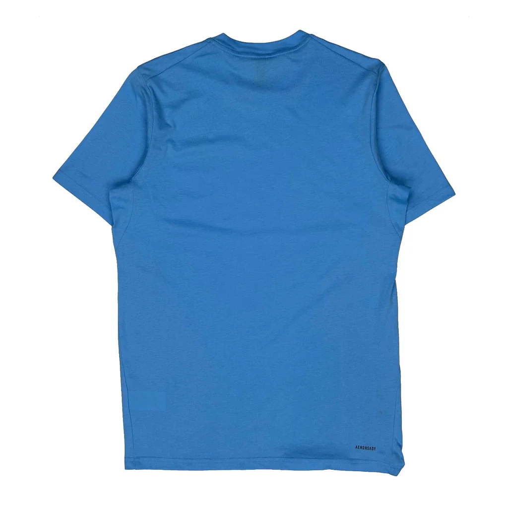 Adidas T-Shirt - Medium Blue Cotton - Image 2