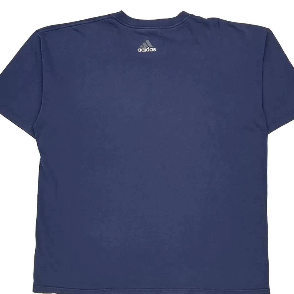 Adidas T-Shirt - XL Blue Cotton - Image 7