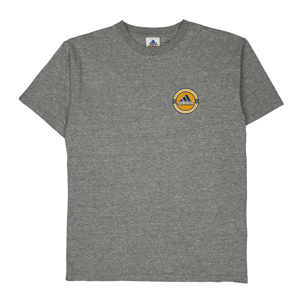 Adidas T-Shirt - Medium Grey Cotton Blend