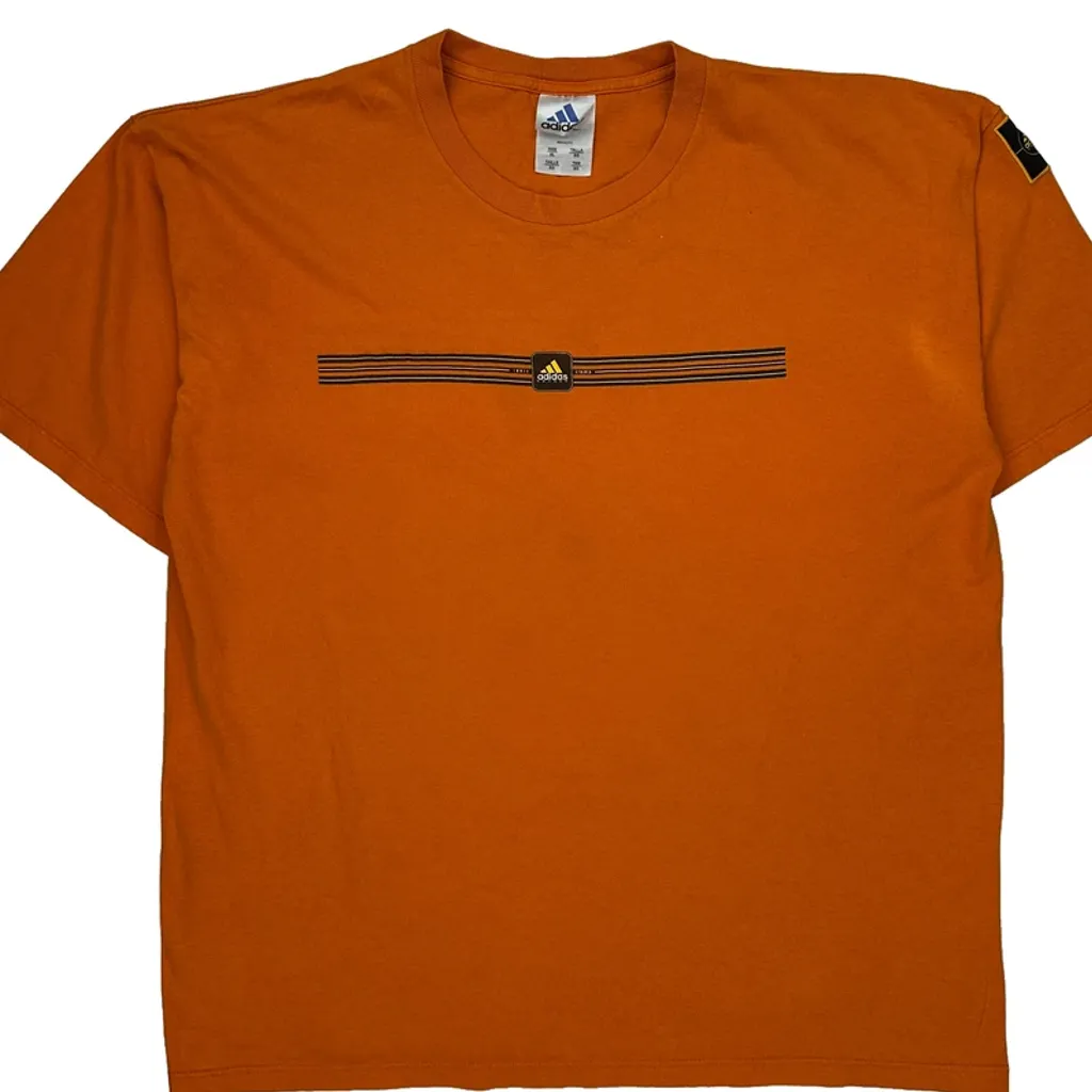 Adidas T-Shirt - XL Orange Cotton - Image 5