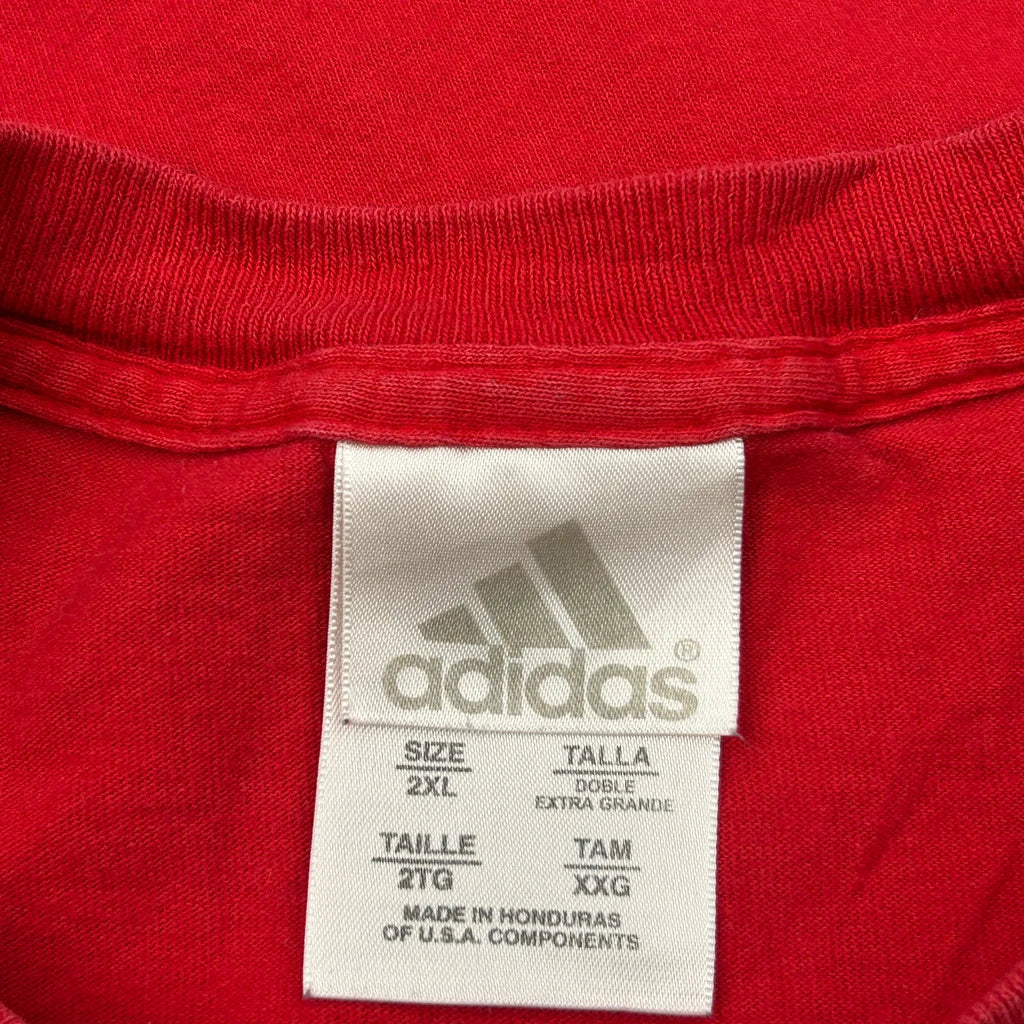Adidas T-Shirt - 2XL Red Cotton - Image 3