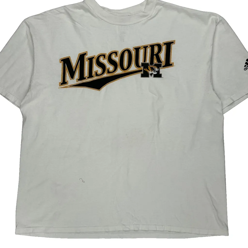 Adidas College T-Shirt - XL White Cotton - Image 5