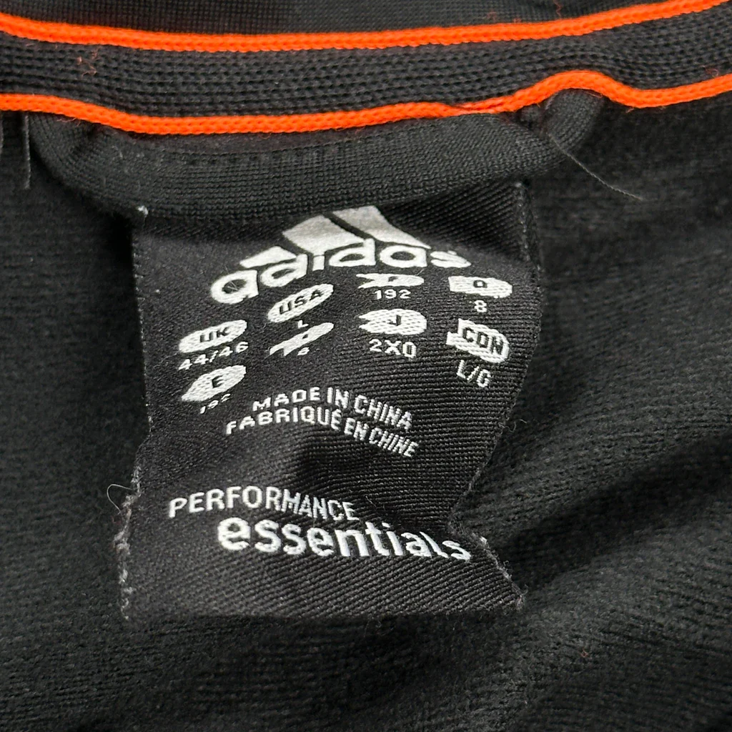Adidas Striped Track Jacket - Large Black Polyester - Image 3