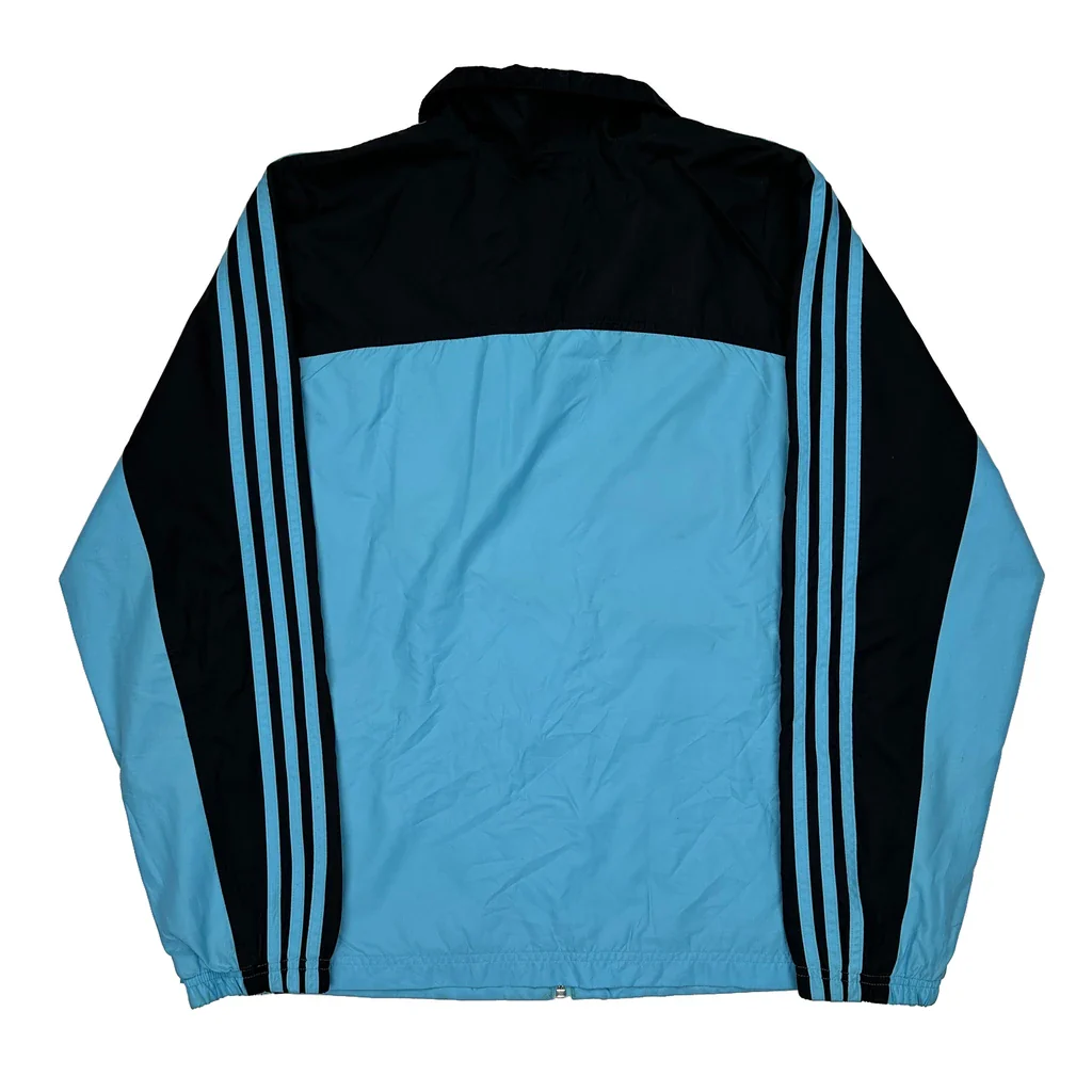 Adidas Striped Track Jacket - Large Black Polyester - Image 2
