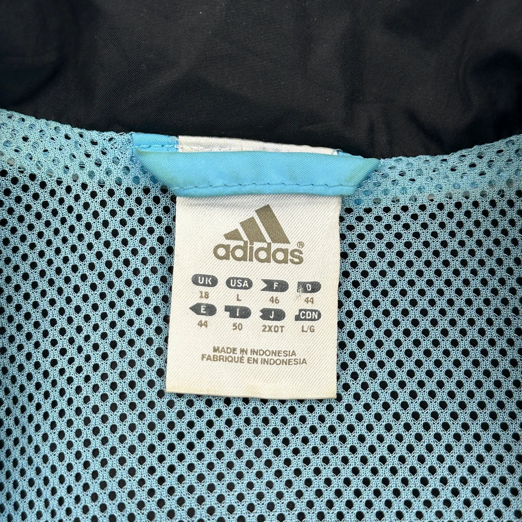 Adidas Striped Track Jacket - Large Black Polyester - Image 3
