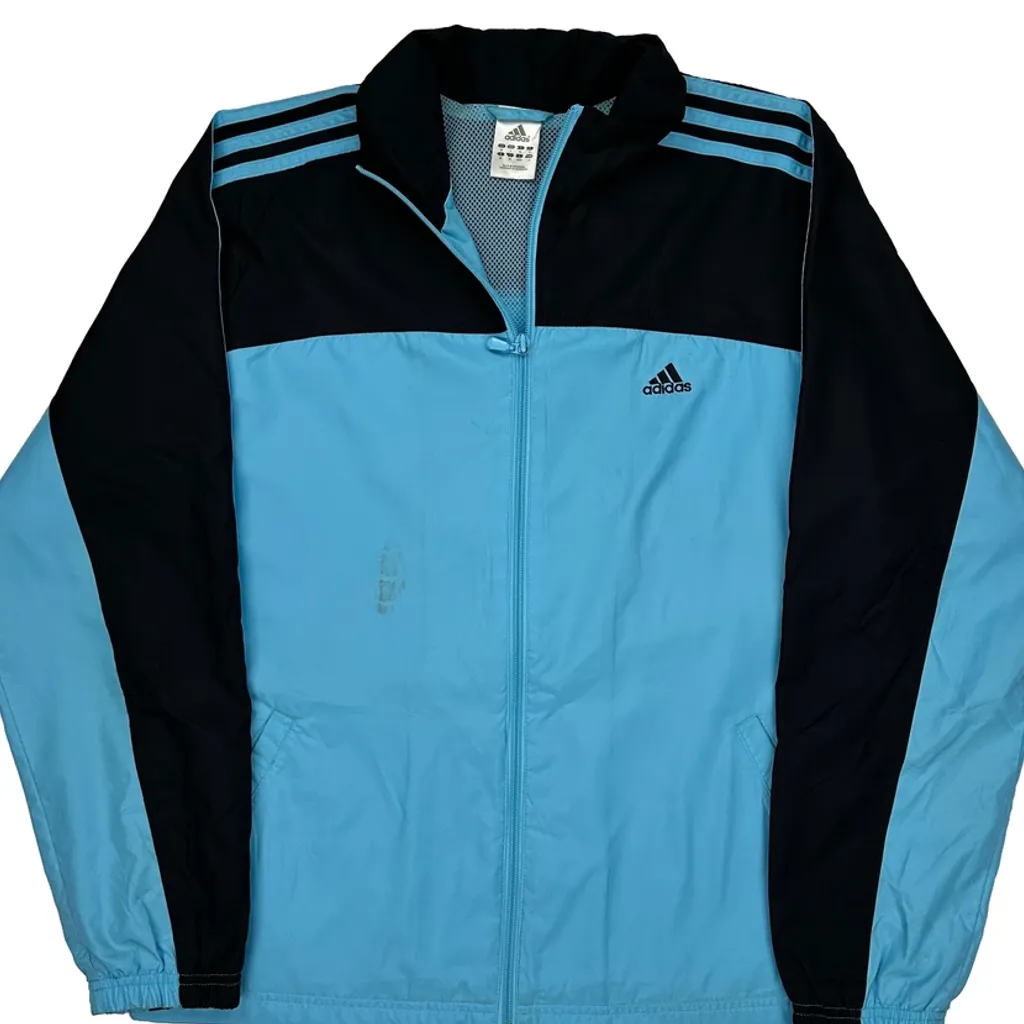 Adidas Striped Track Jacket - Large Black Polyester - Image 4
