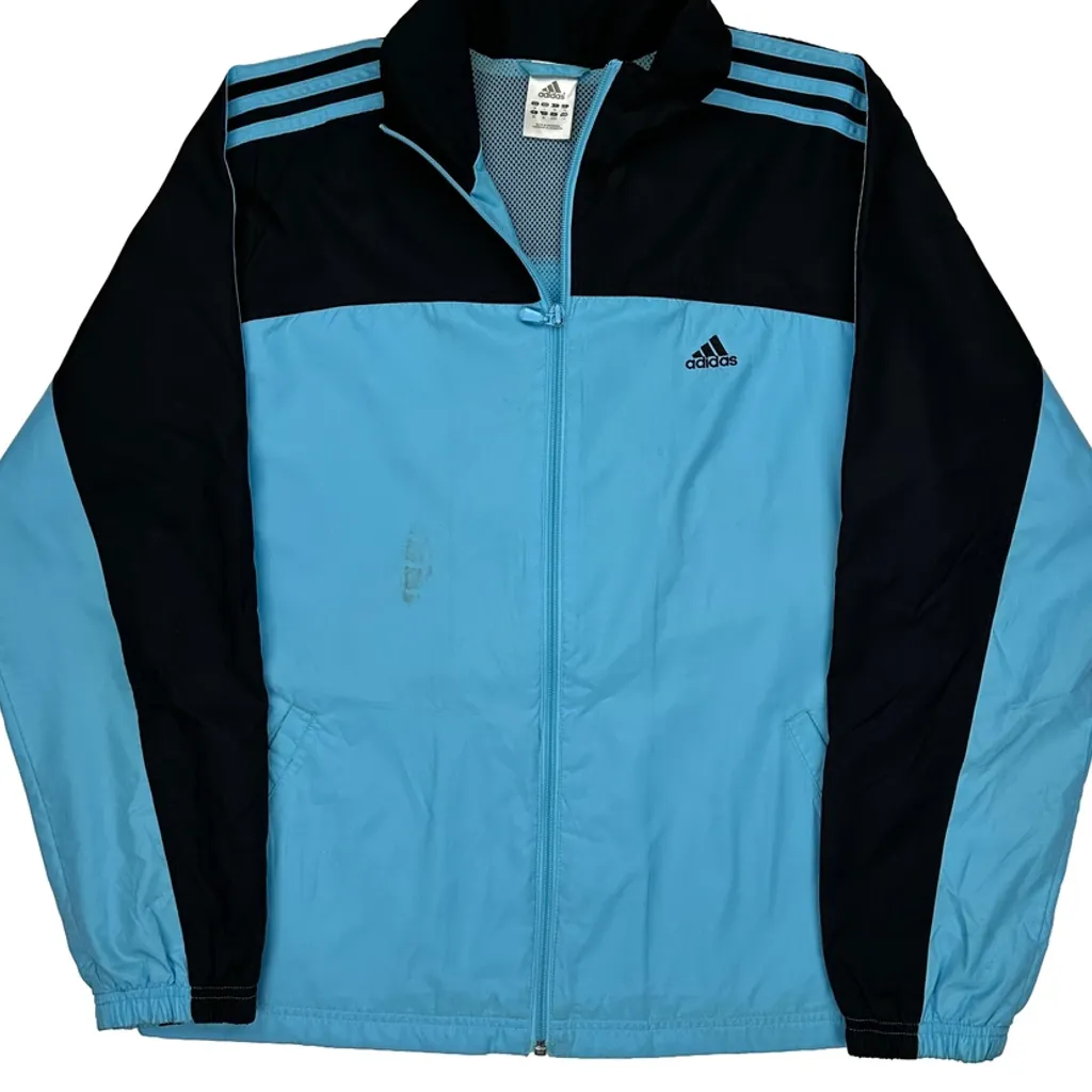 Adidas Striped Track Jacket - Large Black Polyester - Image 5