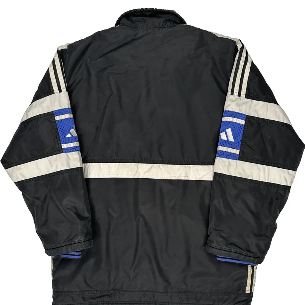Adidas Striped Track Jacket - Large Black Polyester - Image 6