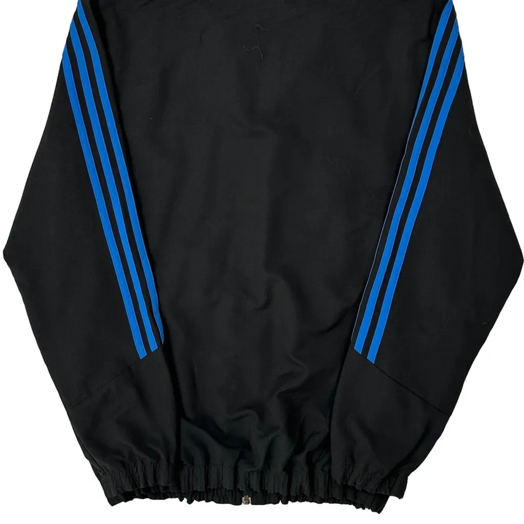 Adidas Striped Track Jacket - Medium Black Polyester - Image 7