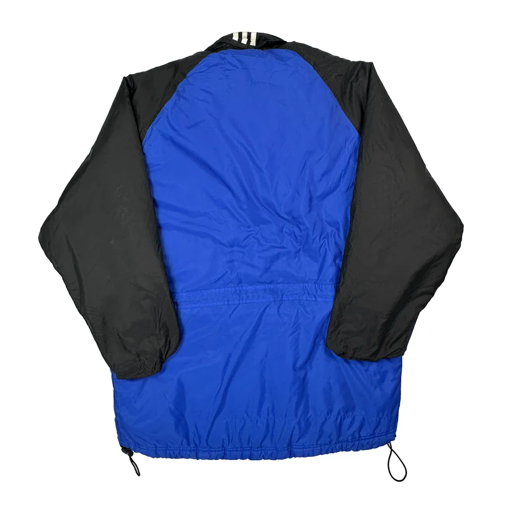Adidas Striped Track Jacket - Large Blue Polyester - Image 2