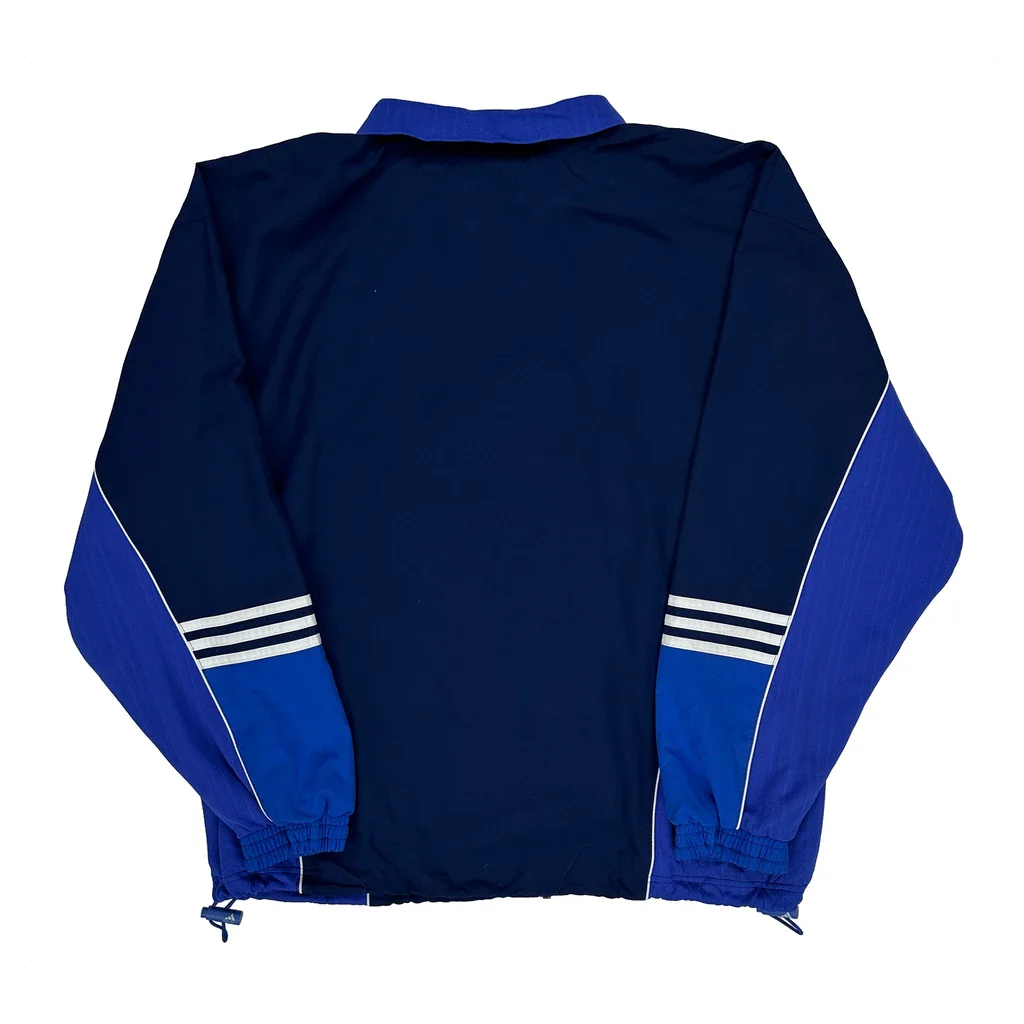 Adidas Striped Track Jacket - Large Blue Polyester - Image 2