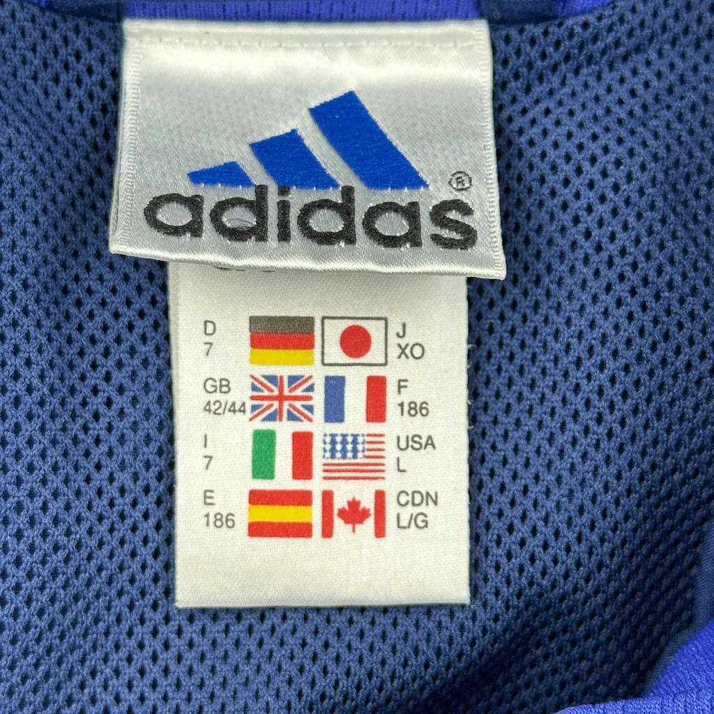 Adidas Striped Track Jacket - Large Blue Polyester - Image 3