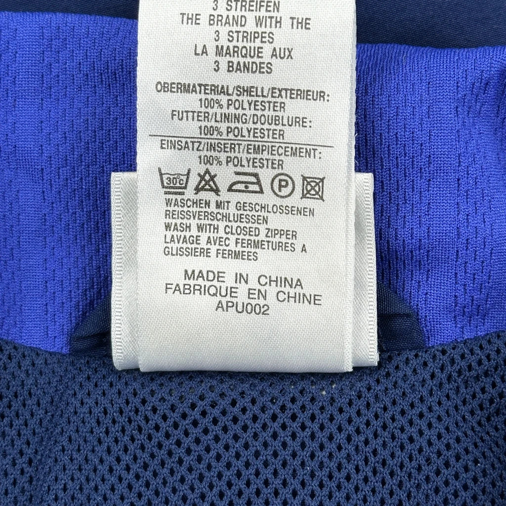 Adidas Striped Track Jacket - Large Blue Polyester - Image 4