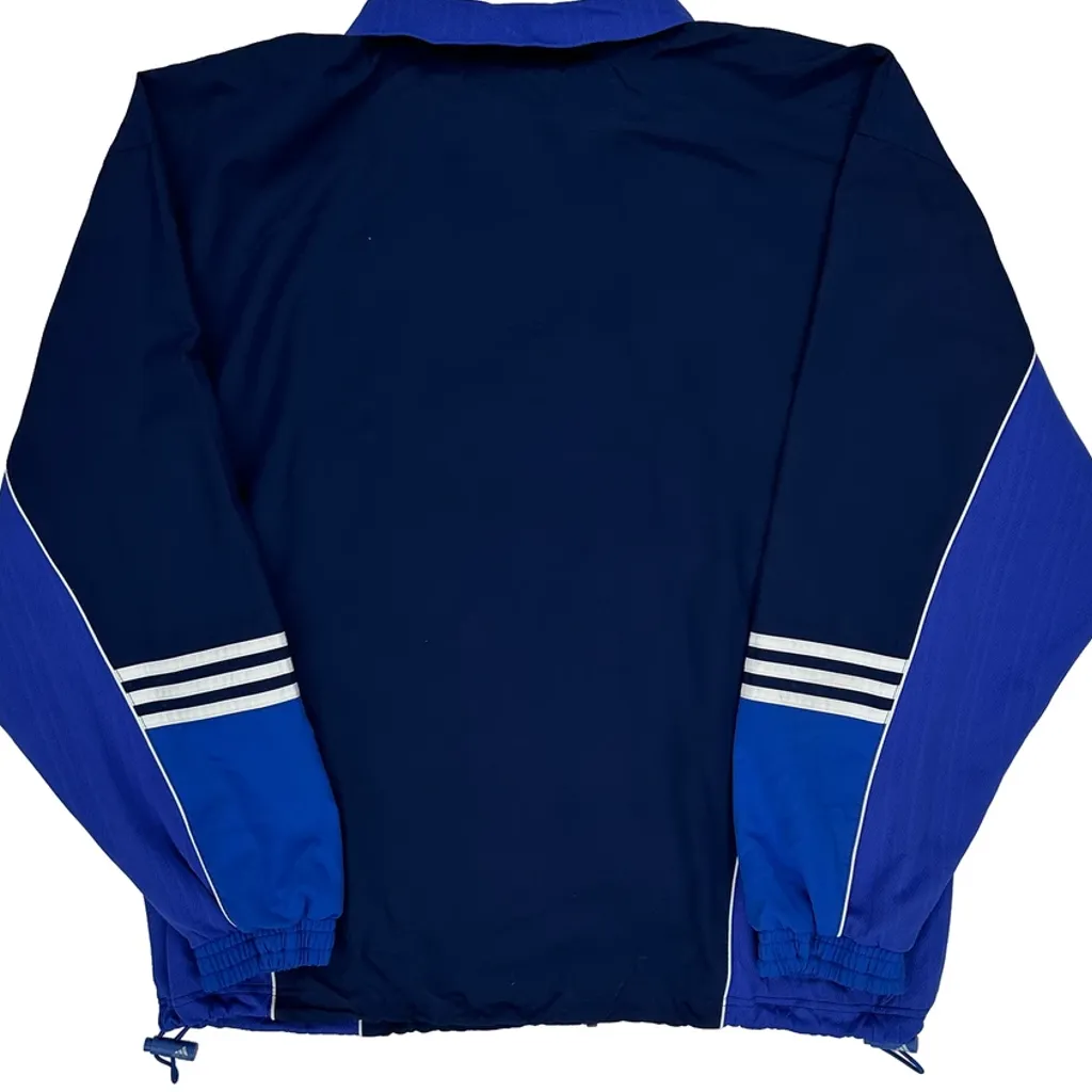 Adidas Striped Track Jacket - Large Blue Polyester - Image 8