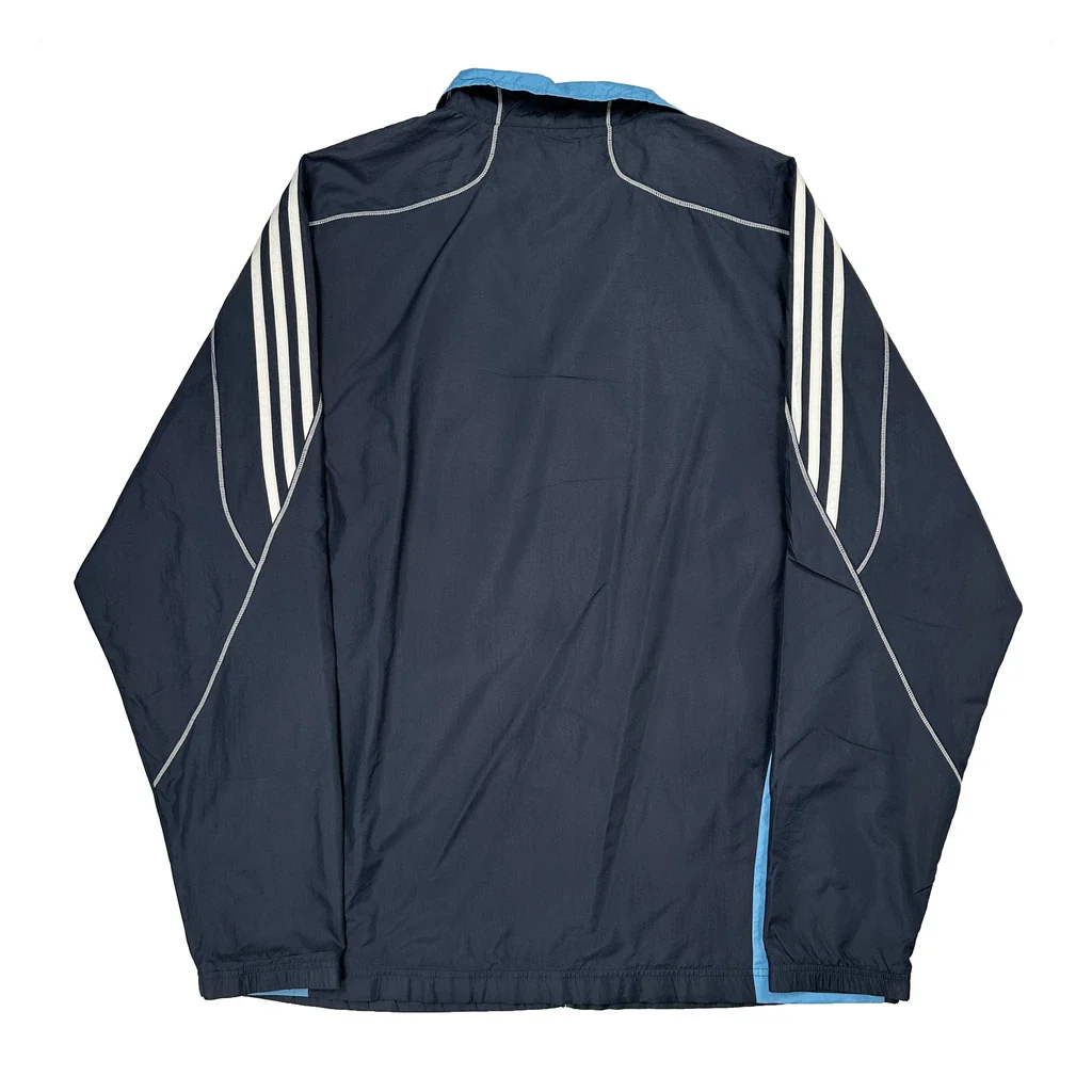 Adidas Striped Track Jacket - XL Blue Polyester - Image 2