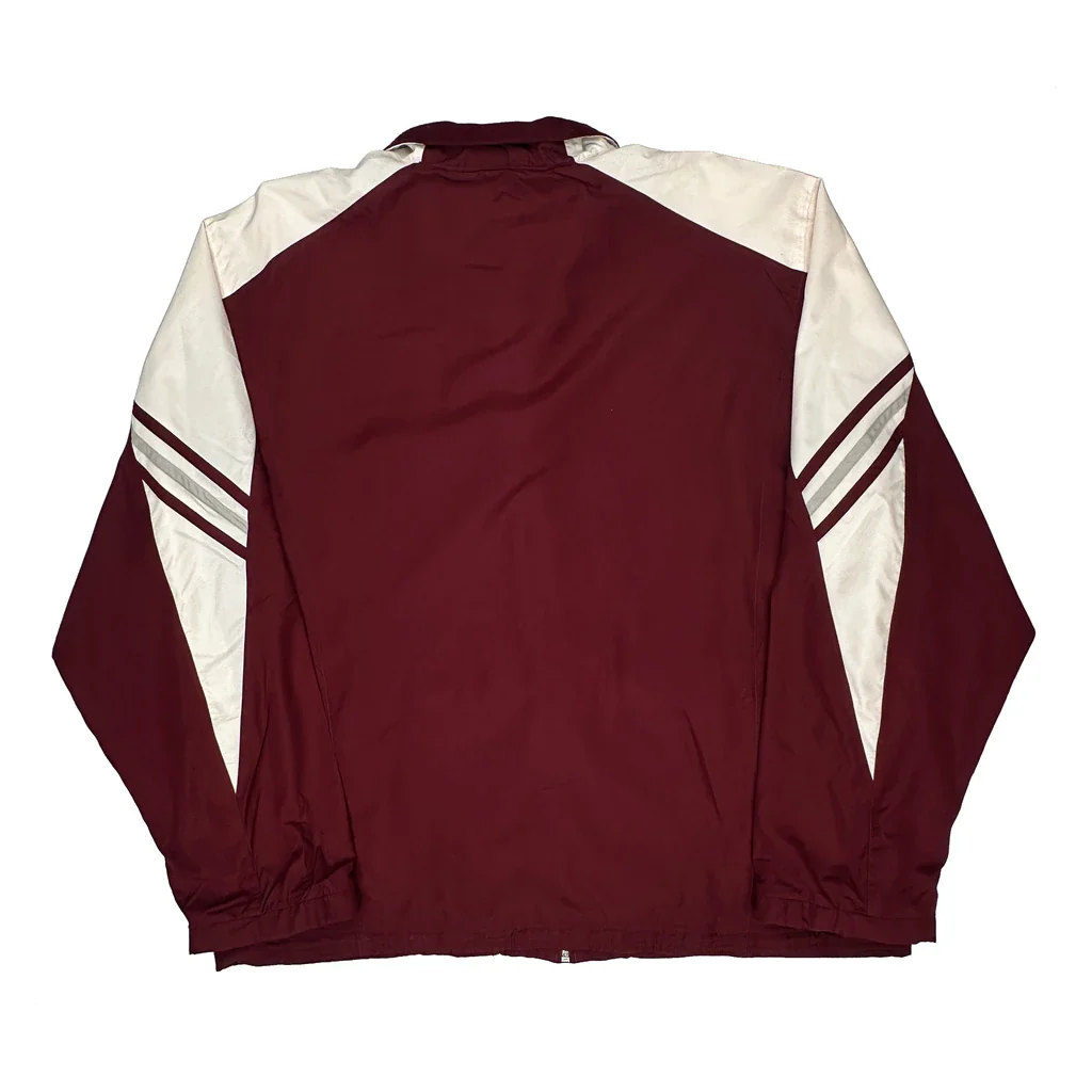 Adidas Track Jacket - Large Burgundy Polyester - Image 2