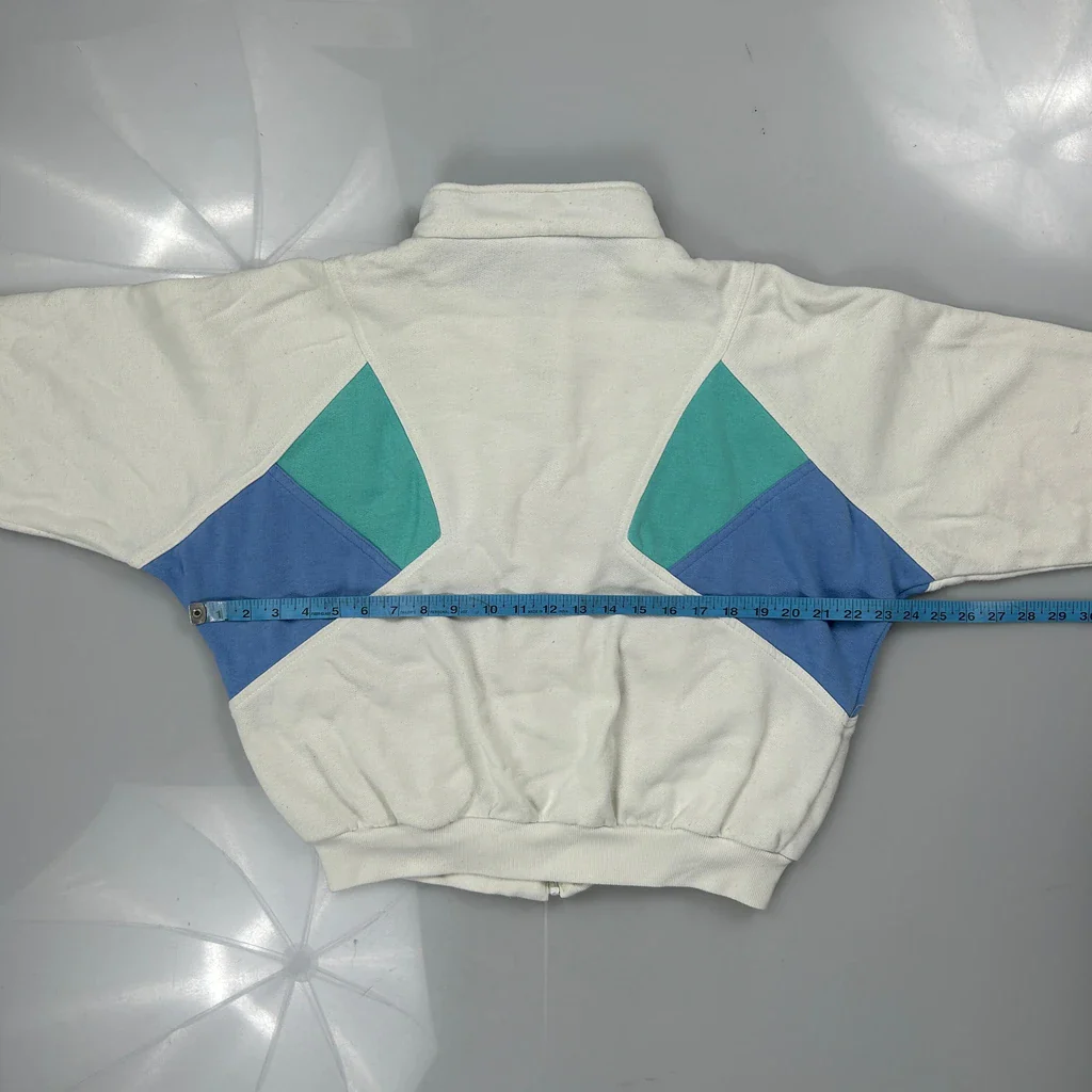 Adidas Track Jacket - Large Cream Cotton - Image 3