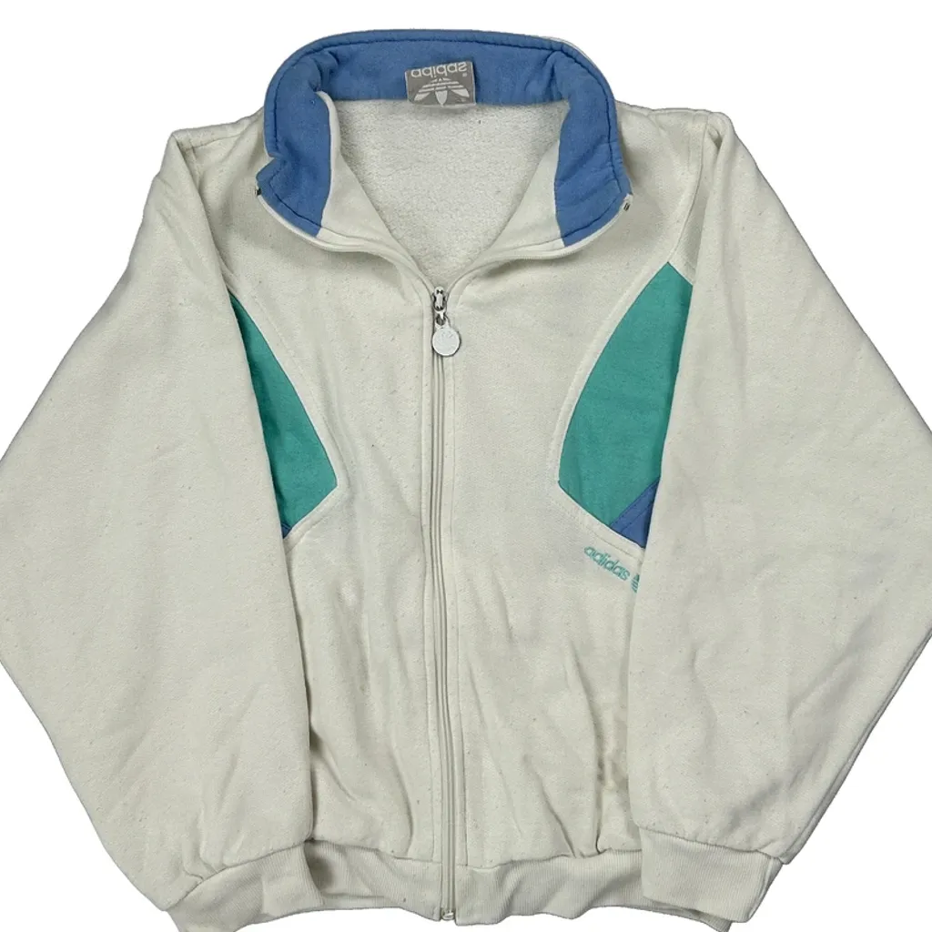 Adidas Track Jacket - Large Cream Cotton - Image 6