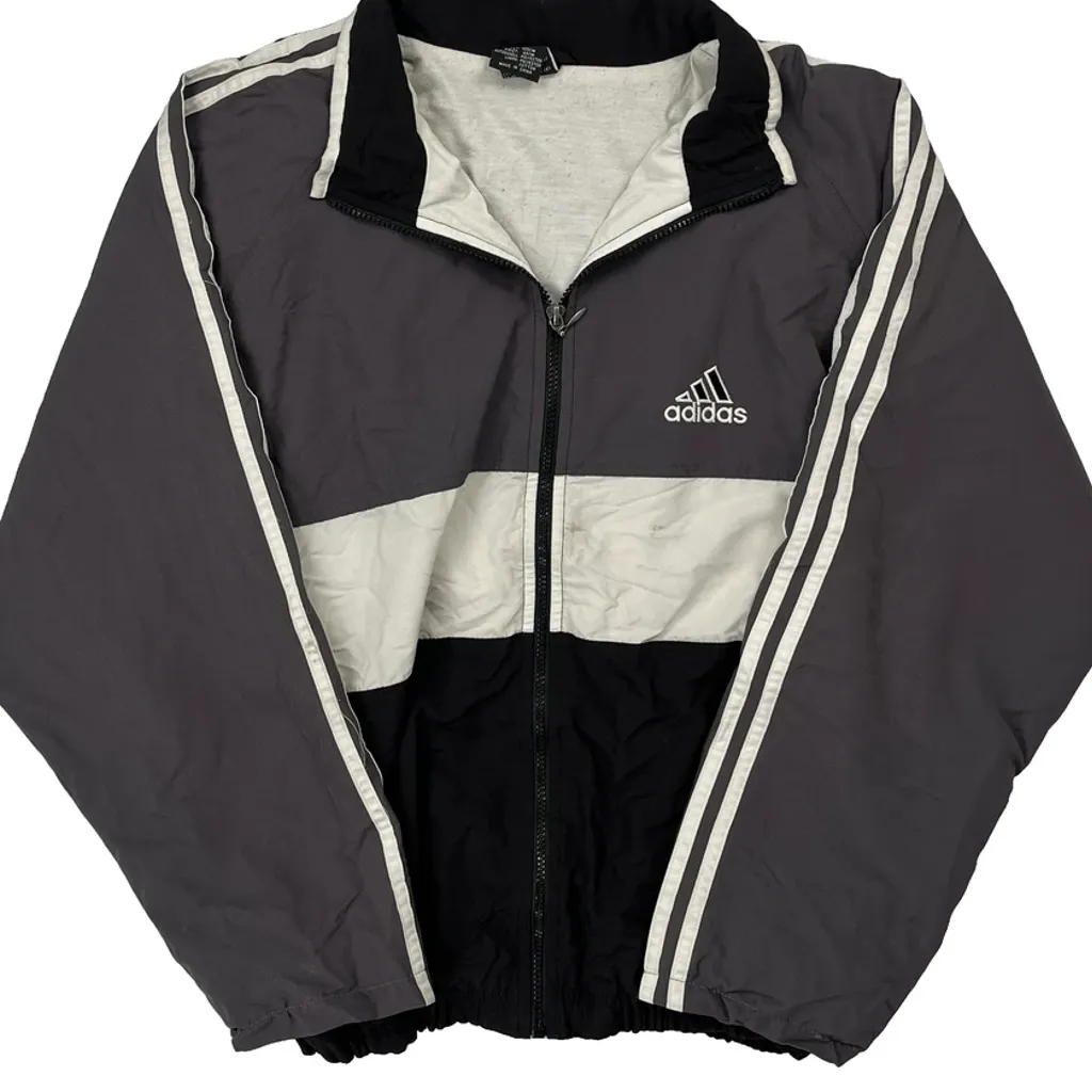 Adidas Track Jacket - XL Grey Polyester - Image 5
