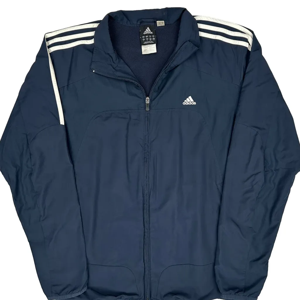 Adidas Track Jacket - Large Navy Polyester - Image 4