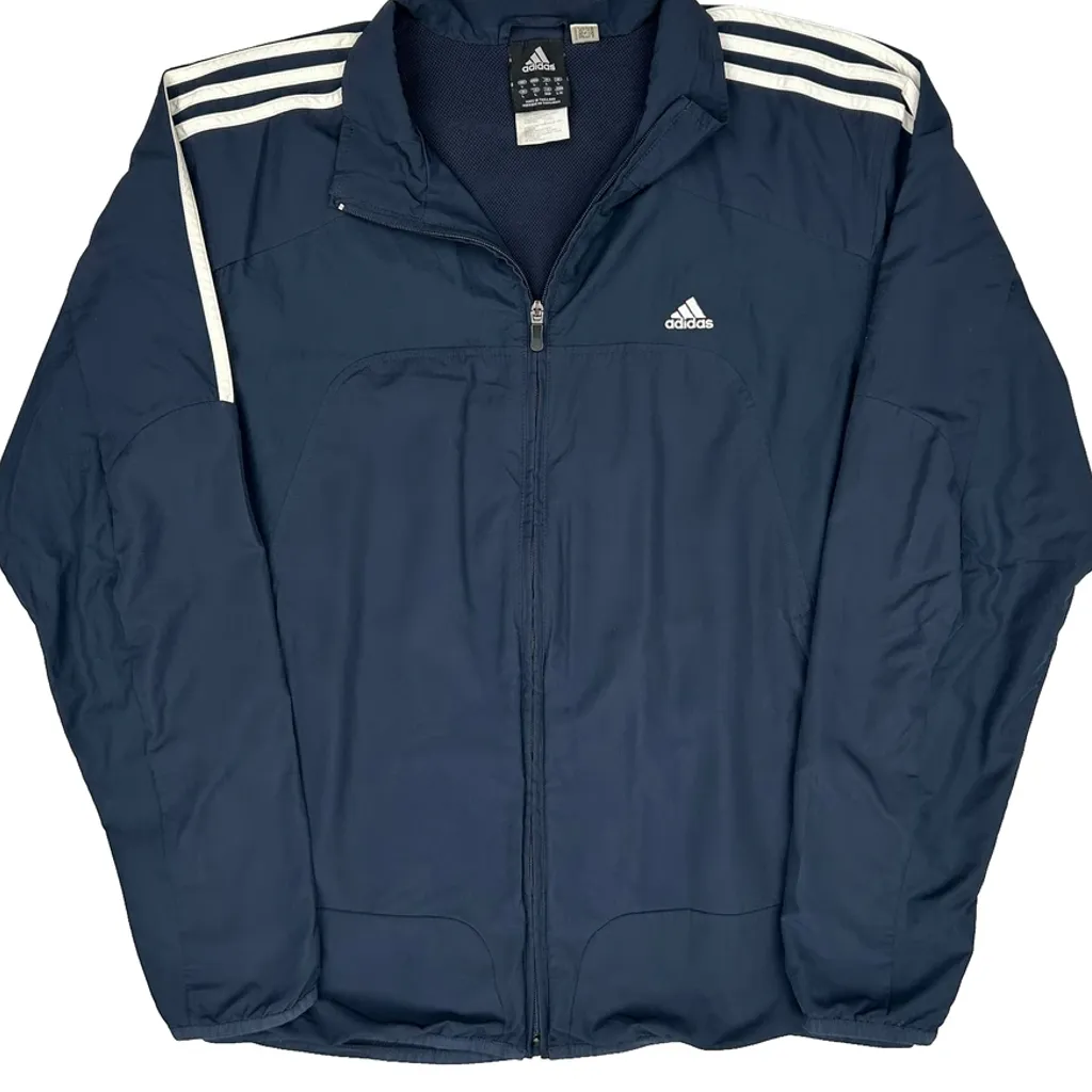 Adidas Track Jacket - Large Navy Polyester - Image 5