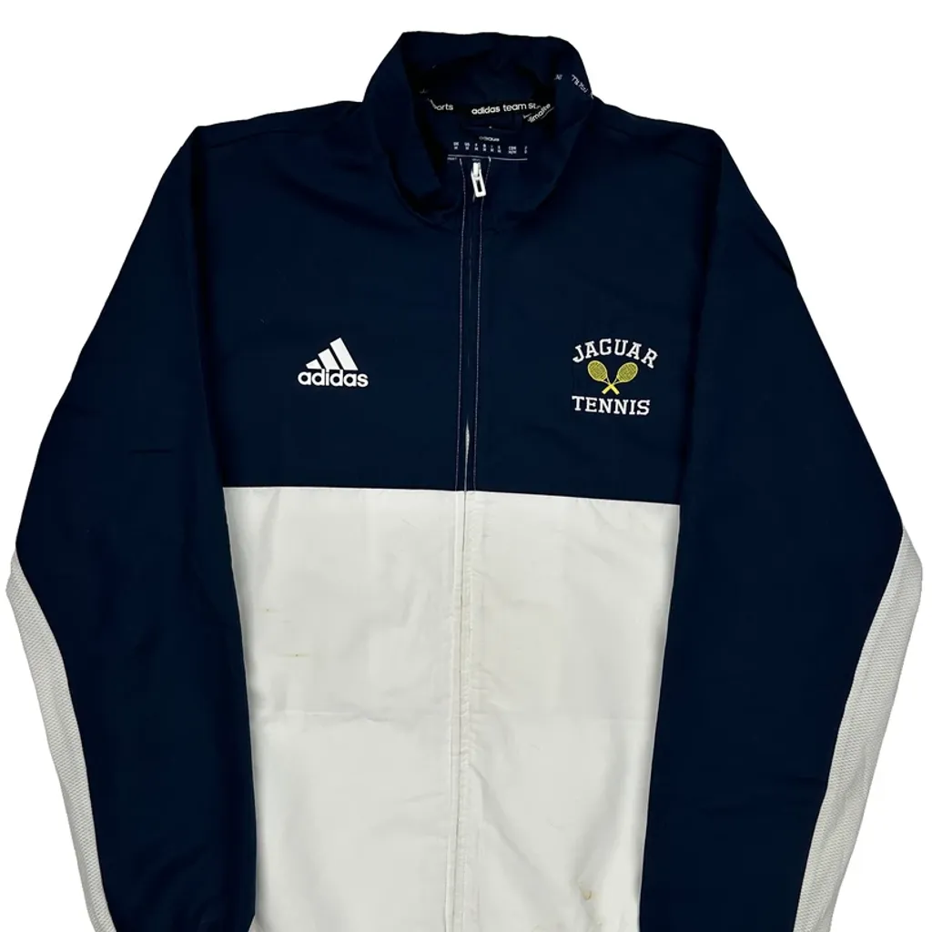 Adidas Track Jacket - Medium Navy Polyester - Image 4