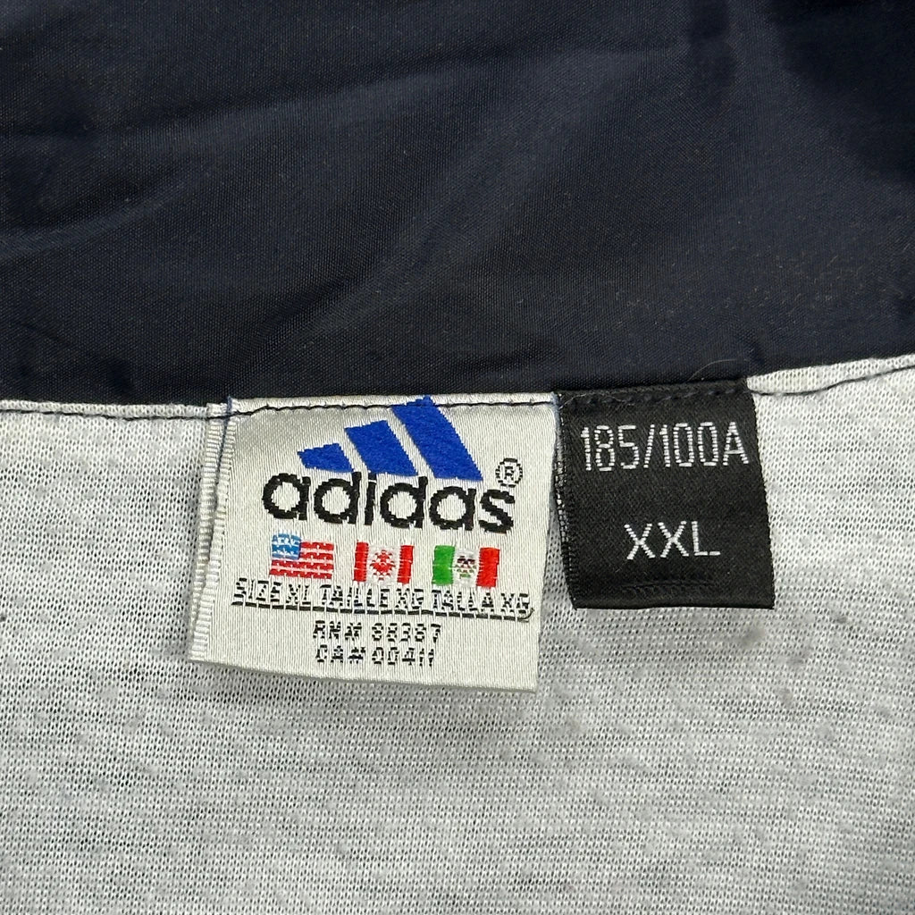 Adidas Striped Track Jacket - 2XL Navy Polyester - Image 3